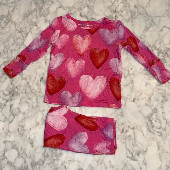POSH PEANUT POSH VALENTINE CLASSIC PJ SET 12/18M - Picture 1 of 8